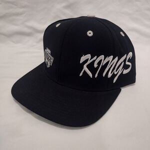 Kings Black Baseball Cap Vintage Throwback